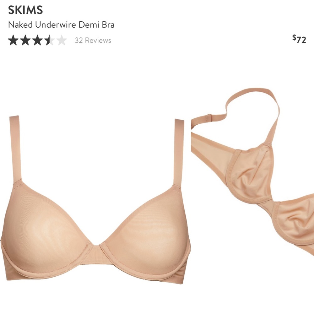 SKIMS NAKED DEMI UNDERWIRE BRA | HONEY